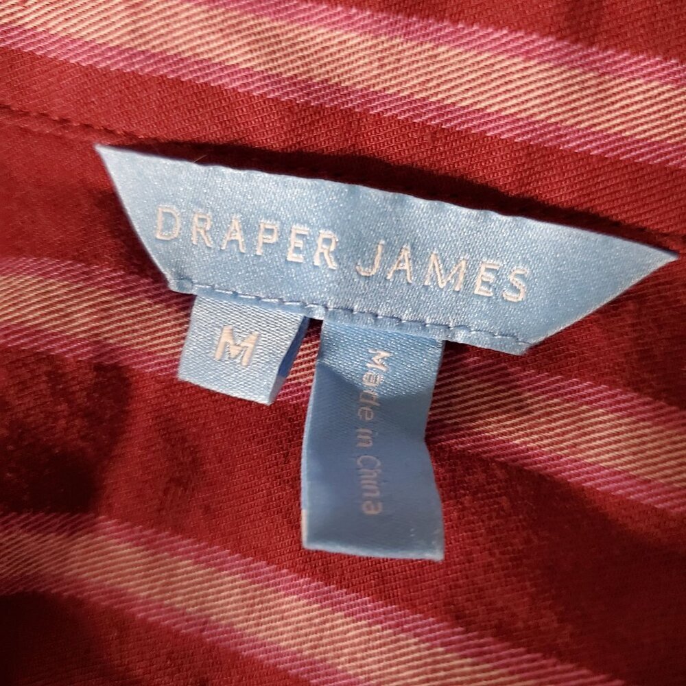 Draper James Red Striped Belted Shirt Dress Size M Excellent - Picture 7 of 9